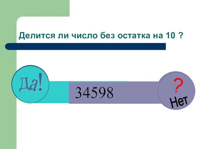 Делится ли число без остатка на 10 ?