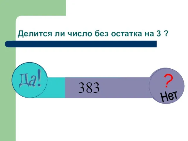 Делится ли число без остатка на 3 ?