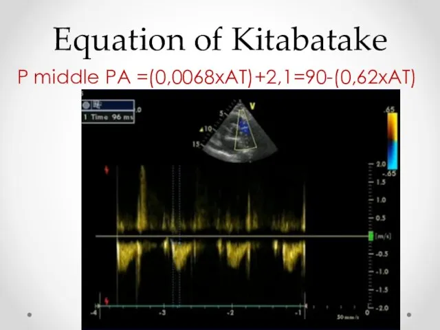 Equation of Kitabatake P middle PA =(0,0068хАТ)+2,1=90-(0,62хАТ)