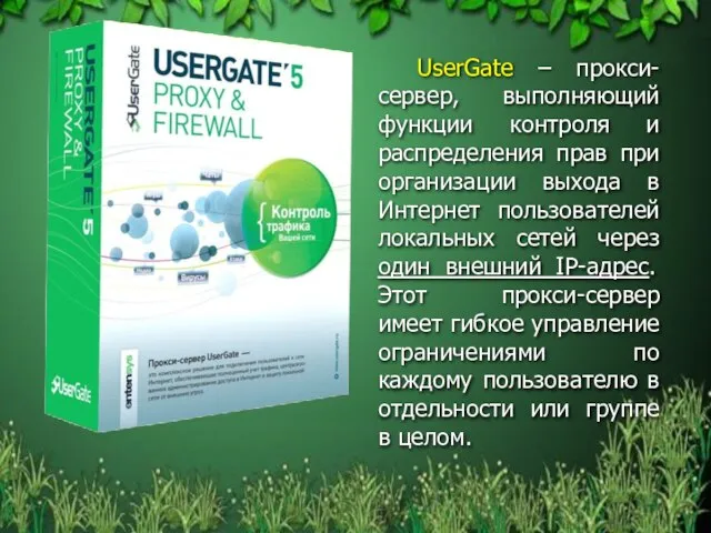 UserGate – прокси-сервер, выполняющий функции контроля и распределения прав при организации