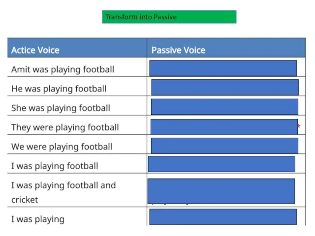 Transform into Passive