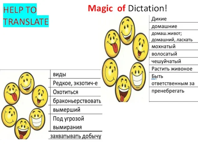 Magic of Dictation! HELP TO TRANSLATE