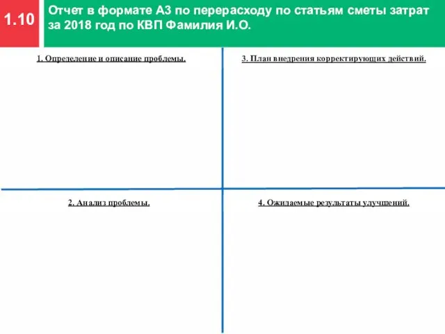 1.10 Отчет в формате А3 по перерасходу по статьям сметы затрат