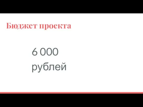 Бюджет проекта 6 000 рублей