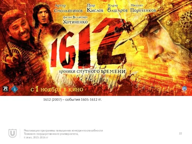 1612 (2007) – события 1605-1612 гг. Реализация программы повышения конкурентоспособности Томского