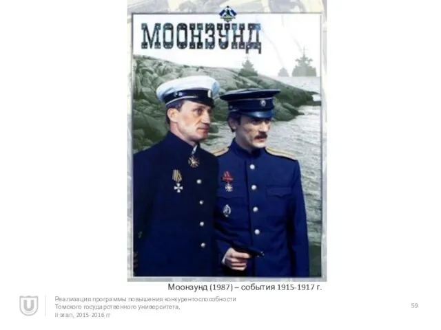 Моонзунд (1987) – события 1915-1917 г. Реализация программы повышения конкурентоспособности Томского