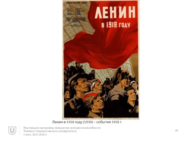 Ленин в 1918 году (1939) – события 1918 г. Реализация программы