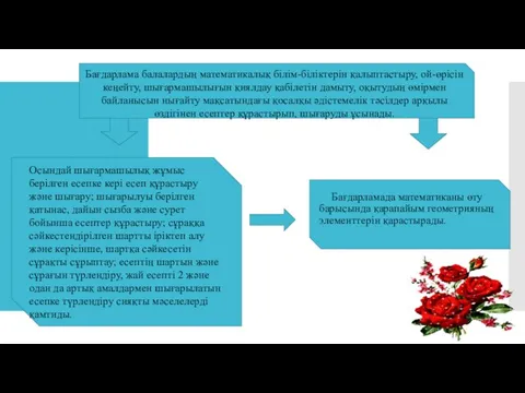 Осындай шығармашылық жұмыс берілген есепке кері есеп құрастыру және шығару; шығарылуы