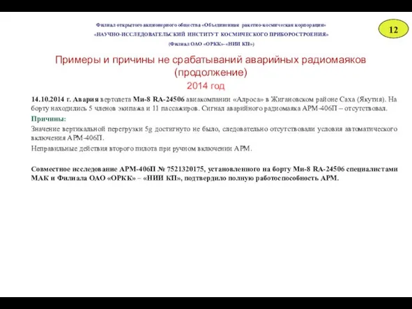 Филиал открытого акционерного общества «Объединенная ракетно-космическая корпорация» «НАУЧНО-ИССЛЕДОВАТЕЛЬСКИЙ ИНСТИТУТ КОСМИЧЕСКОГО ПРИБОРОСТРОЕНИЯ»