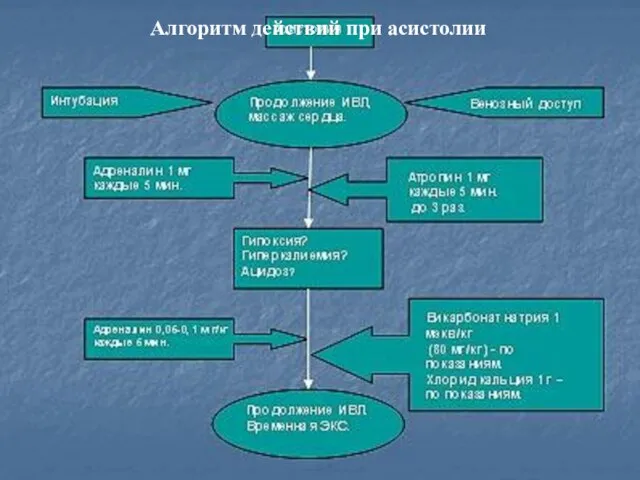 Алгоритм действий при асистолии