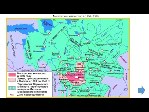 Московское княжество в 1300 - 1340 гг.