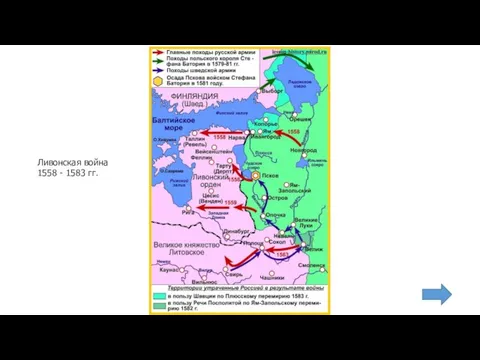 Ливонская война 1558 - 1583 гг.