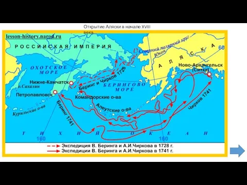 Открытие Аляски в начале XVIII века