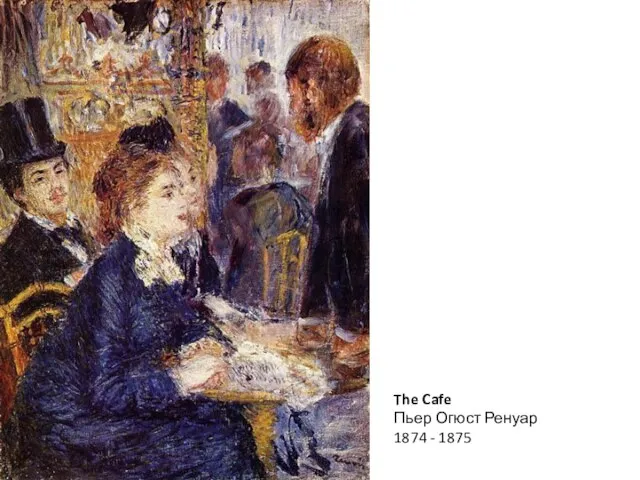 The Cafe Пьер Огюст Ренуар 1874 - 1875