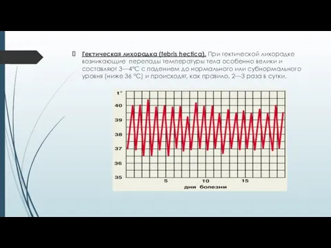 Гектическая лихорадка (febris hectica). При гектической лихорадке возникающие перепады температуры тела