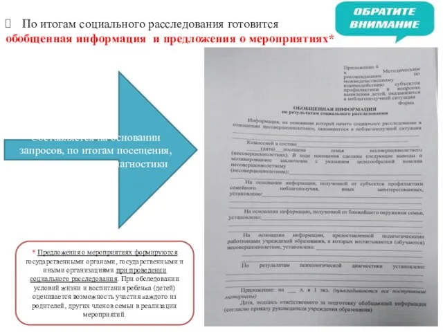 Составляется на основании запросов, по итогам посещения, результатов психодиагностики По итогам