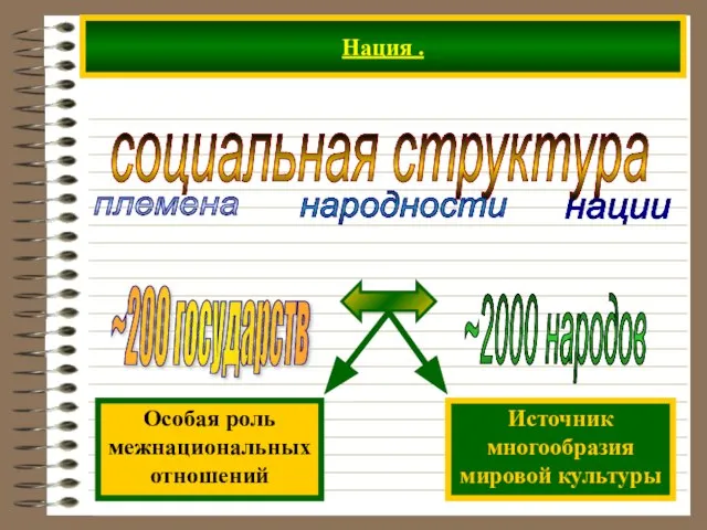 Нация . социальная структура племена народности нации