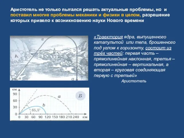 Аристотель не только пытался решать актуальные проблемы, но и поставил многие