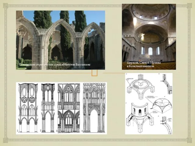 Церковь Святой Ирины в Константинополе Готические стрельчатые арки аббатства Баллапаис