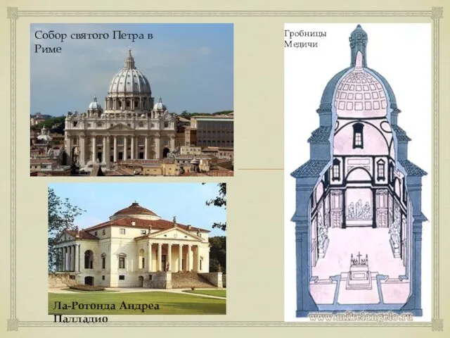 Собор святого Петра в Риме Гробницы Медичи Ла-Ротонда Андреа Палладио
