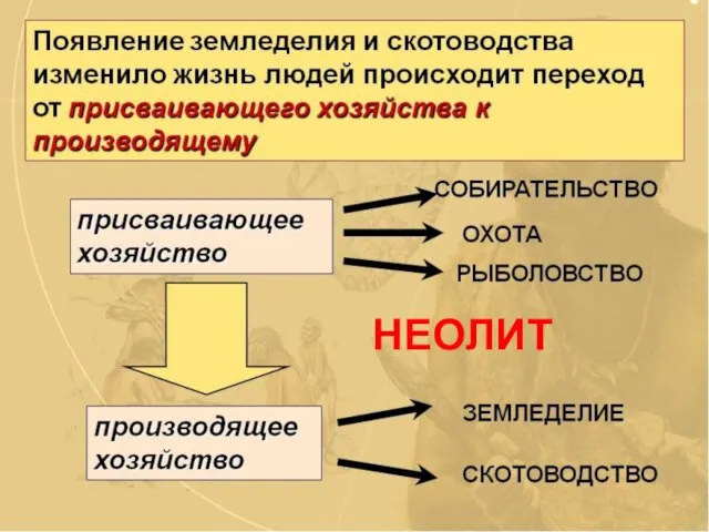 Неолит (начало около 9-10 тыс. лет до н.э.) НЕОЛИТ