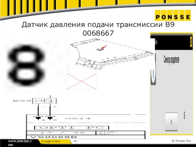 Датчик давления подачи трансмиссии В9 0068667