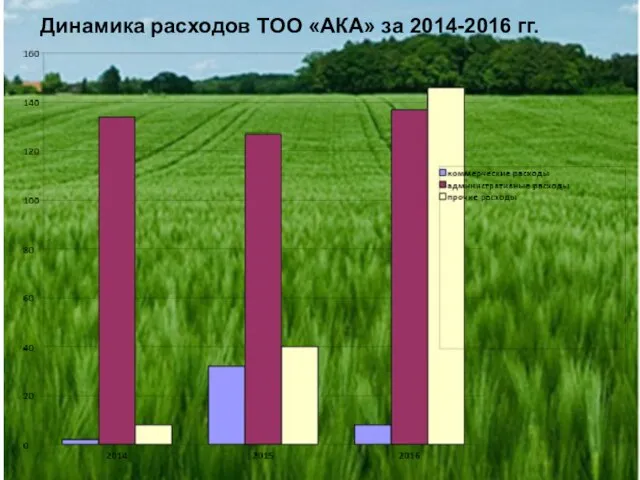 Динамика расходов ТОО «АКА» за 2014-2016 гг.