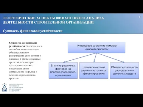 Сущность финансовой устойчивости заключается в способности организации сбалансированно распределять свои активы