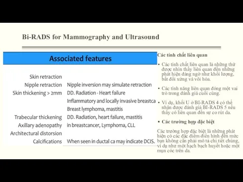 Bi-RADS for Mammography and Ultrasound Các tính chất liên quan Các