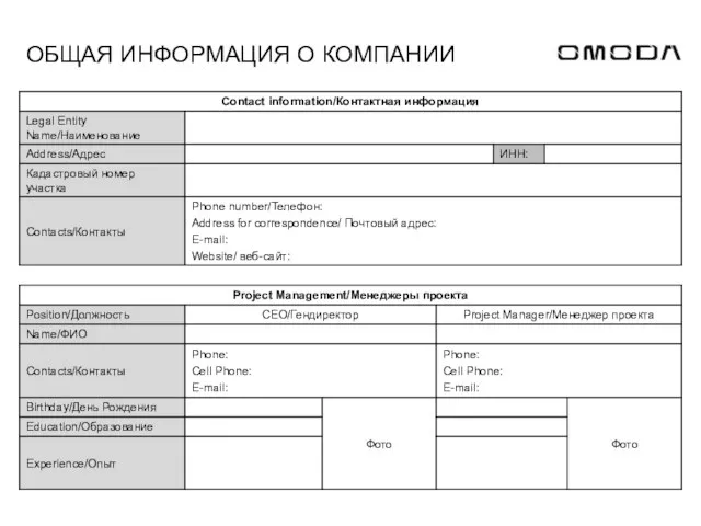 ОБЩАЯ ИНФОРМАЦИЯ О КОМПАНИИ