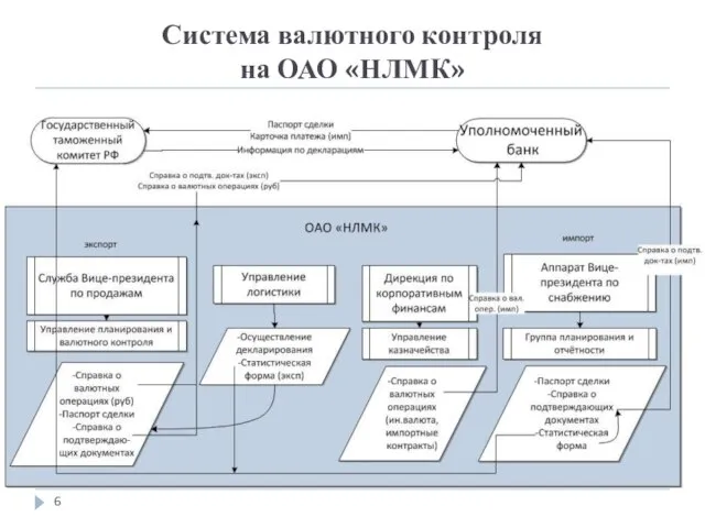 Система валютного контроля на ОАО «НЛМК»