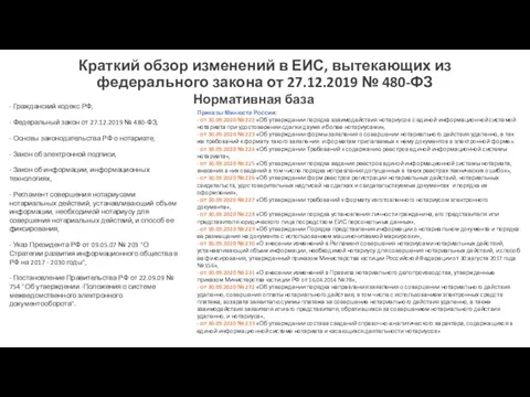 Краткий обзор изменений в ЕИС, вытекающих из федерального закона от 27.12.2019