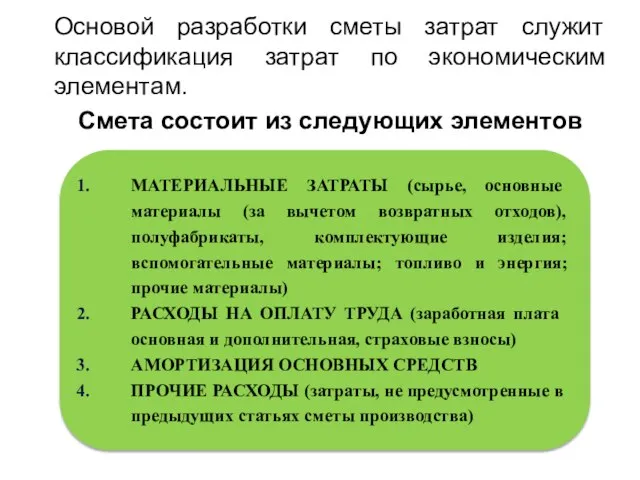 МАТЕРИАЛЬНЫЕ ЗАТРАТЫ (сырье, основные материалы (за вычетом возвратных отходов), полуфабрикаты, комплектующие