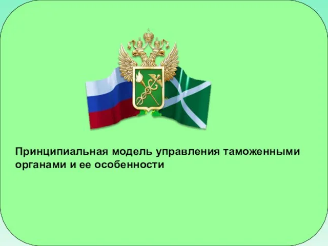 Принципиальная модель управления таможенными органами и ее особенности