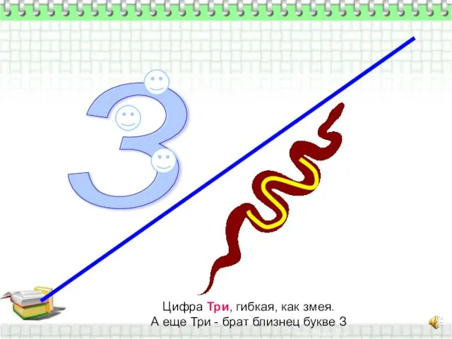 3 Цифра Три, гибкая, как змея. А еще Три - брат близнец букве З З