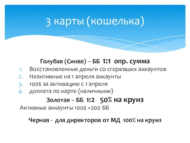 Голубая (Синяя) – ББ 1:1 опр. сумма Восстановленные деньги со сгоревших