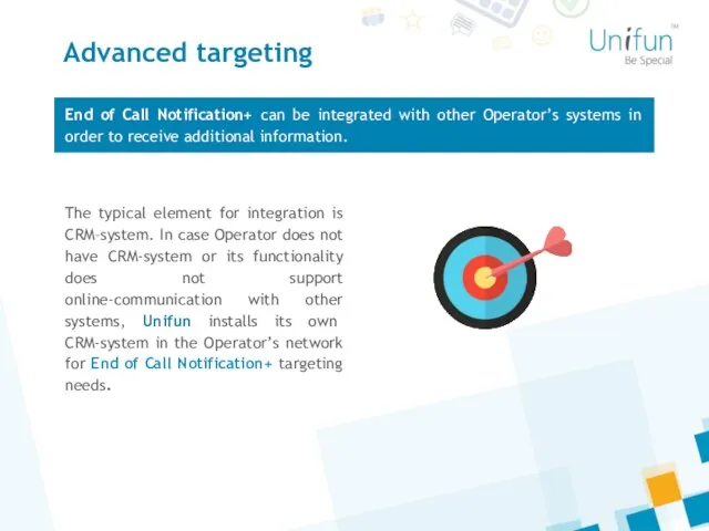 End of Call Notification+ can be integrated with other Operator’s systems