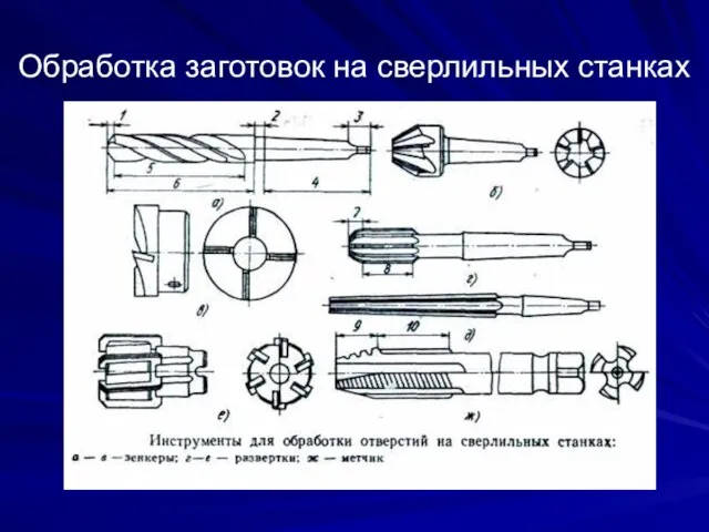 Обработка заготовок на сверлильных станках