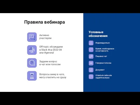 Правила вебинара Активно участвуем Задаем вопрос в чат или голосом Вопросы