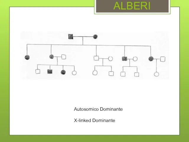 ALBERI Autosomico Dominante X-linked Dominante