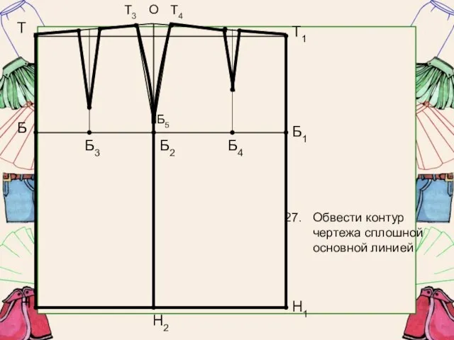 Т Б Н Б1 Т1 Н1 Б2 Н2 О Обвести контур