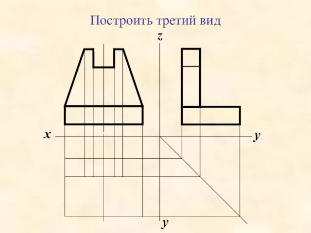 Построить третий вид x y y z