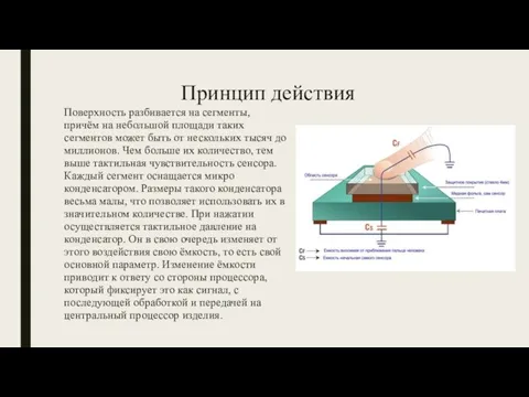 Принцип действия Поверхность разбивается на сегменты, причём на небольшой площади таких