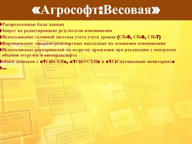 Распределенные базы данных Запрет на редактирование результатов взвешивания Использование талонной системы