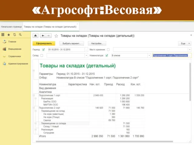 «Агрософт:Весовая»