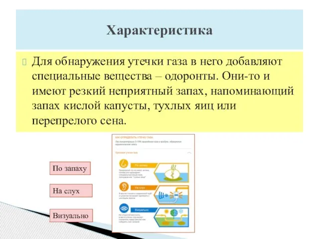 Для обнаружения утечки газа в него добавляют специальные вещества – одоронты.