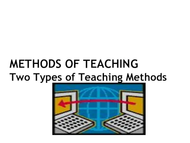 METHODS OF TEACHING Two Types of Teaching Methods