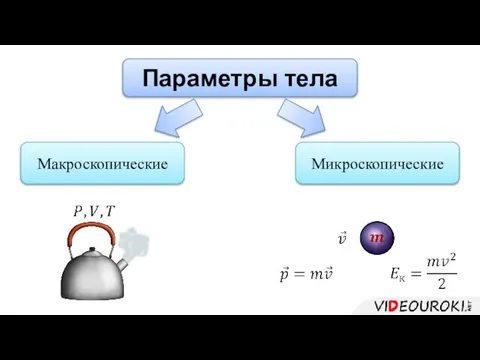 Параметры тела Макроскопические Микроскопические