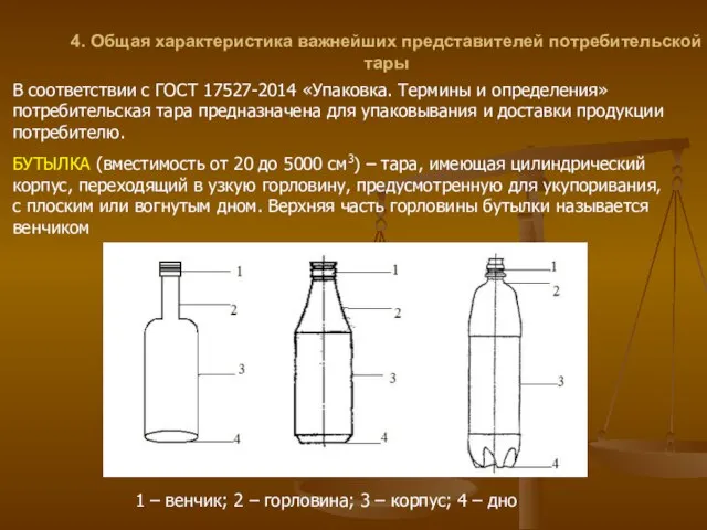 4. Общая характеристика важнейших представителей потребительской тары В соответствии с ГОСТ