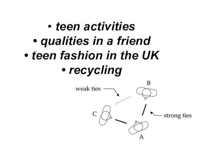 teen activities qualities in a friend teen fashion in the UK recycling